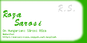 roza sarosi business card